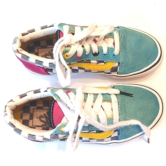 VANS Kids Suede/Canvas  Checkerboard Retro Sneakers Multi-Colored Size 1 - Picture 7 of 12